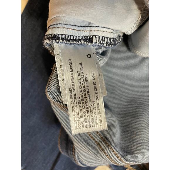 Universal Thread Blue Pantalon Crop High Waisted Girlfriend Jeans Semi Stretch 8 - Picture 9 of 9